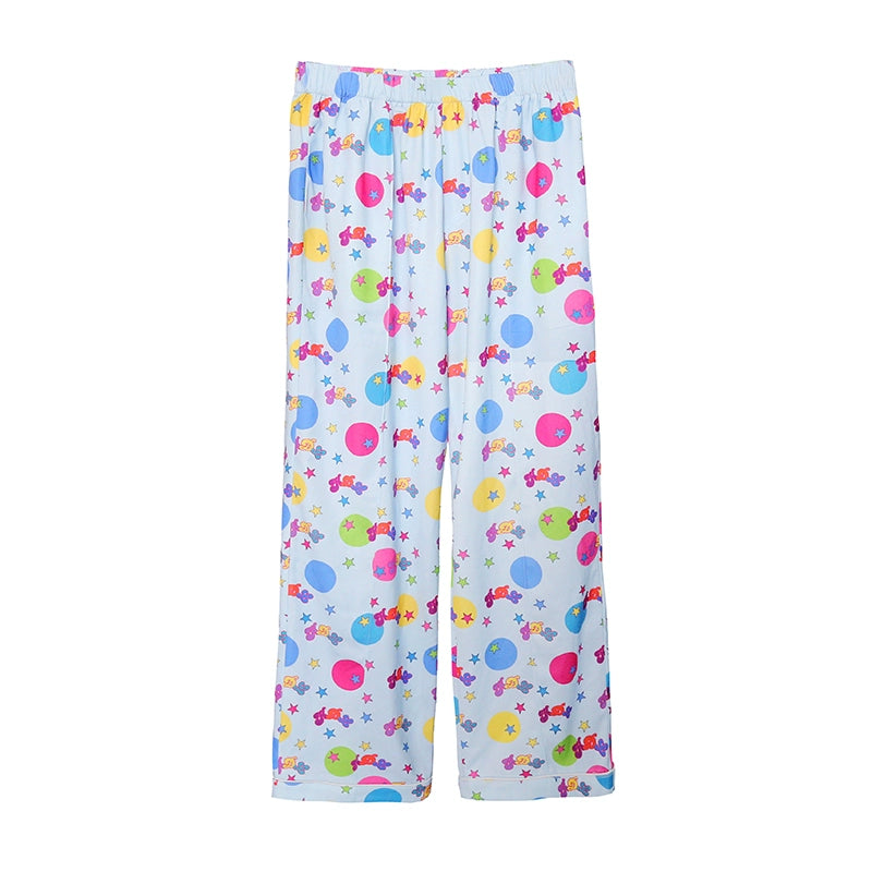 Graffiti Print Short Sleeve Shirt & Lounge Pants Setup WN20206