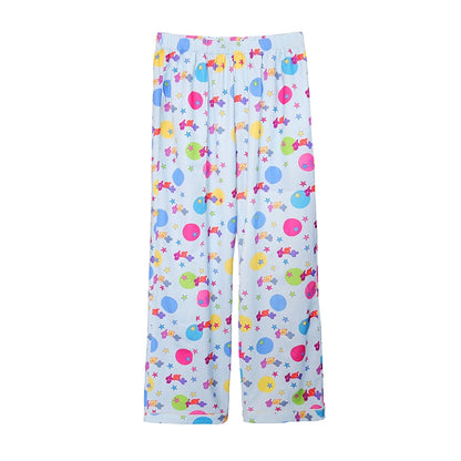 Graffiti Print Short Sleeve Shirt & Lounge Pants Setup WN20206