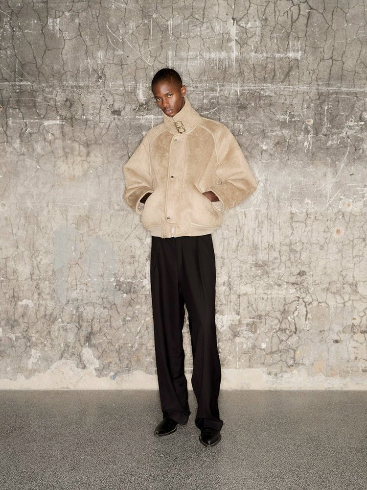 3D Cut Damage Straight Leg Trousers WN21277