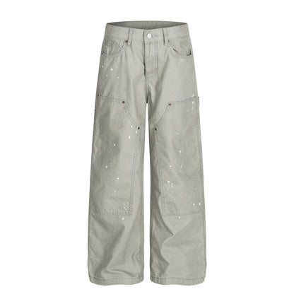 Paint Splatter Panel Wide Leg Pants WN26143
