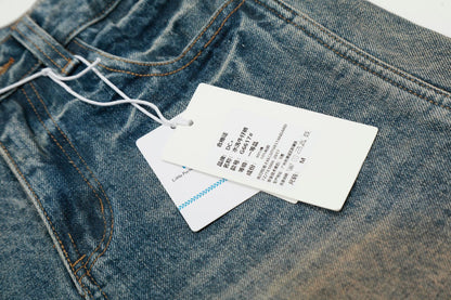 Washed Wide Leg Denim Jeans WN25968