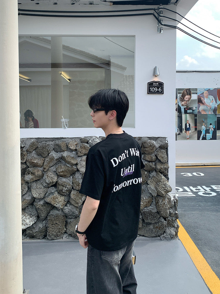 Back Print Oversize Short Sleeve T-Shirt WN24911