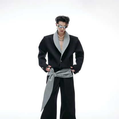 Contrast Jacket & Draping Pants Setup WN20537