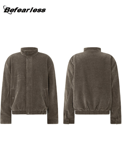 Washed Corduroy Houndstooth Lining Jacket WN26251