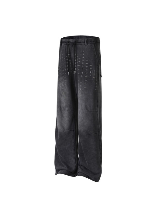 Studs Detail Wide Leg Sweatpants WN27821