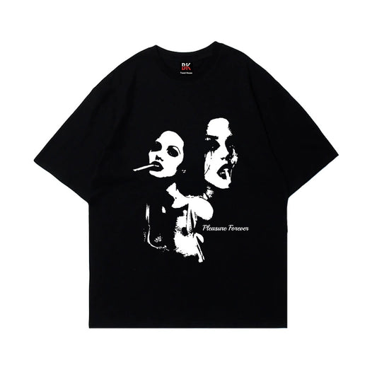 Graphic Portrait Print Oversize Sweatshirt WN16612