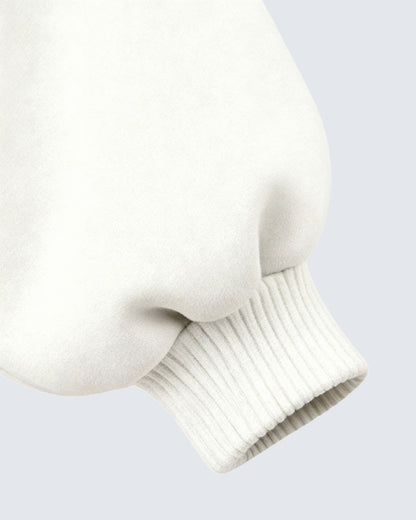 Fake Fur Fleece Lining Oversize Zipper Hoodie WN27959