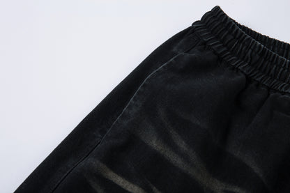 Washed Wide-Leg Cargo Denim Jeans WN12729