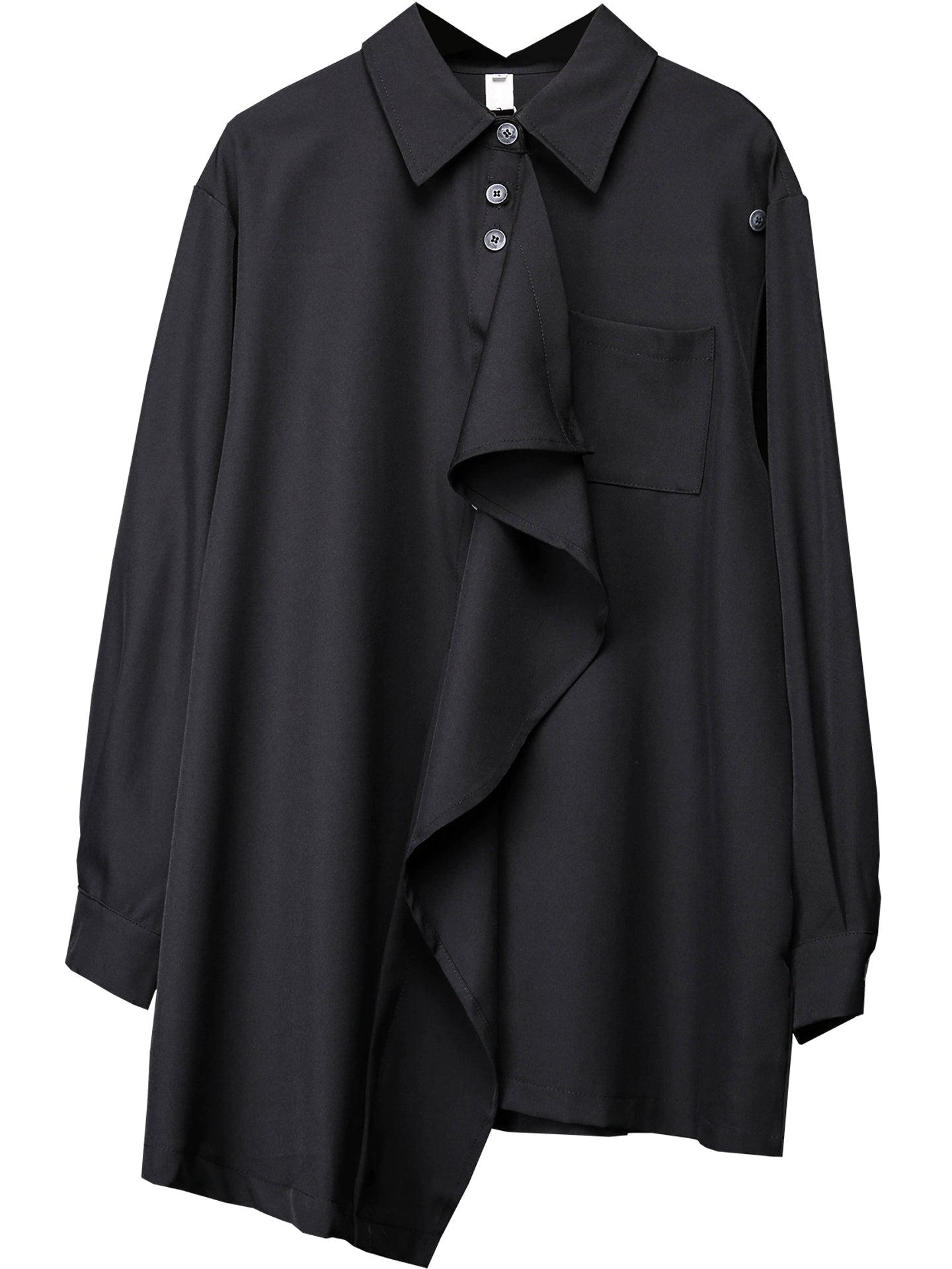 Deconstructed Irregular Design Long Sleeve Shirt WN22314