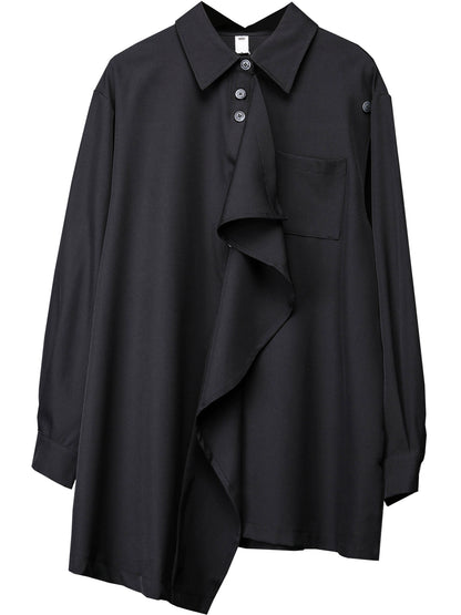 Deconstructed Irregular Design Long Sleeve Shirt WN22314