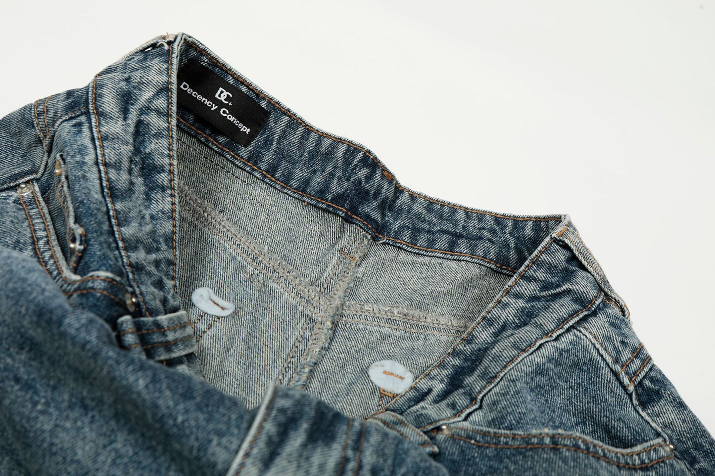 Washed Barrel Wide Leg Denim Jeans WN26108