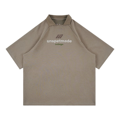 Logo Embroidery Polo Collar Short Sleeve T-Shirt WN5327