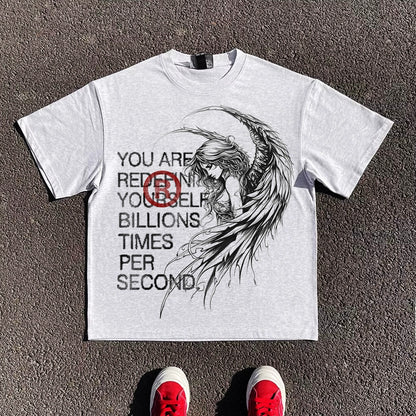 Graphic Art Print Oversize Short Sleeve T-Shirt WN16721