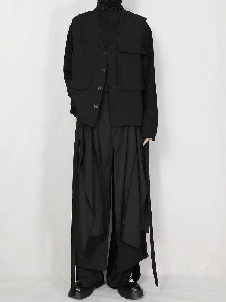 Multi-Pocket Tailored Vest Jacket WN20181
