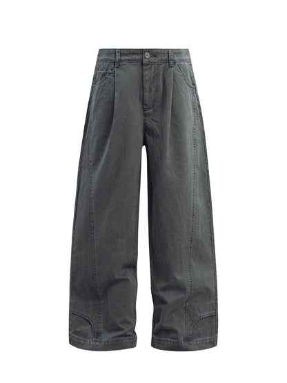 Washed Panel Wide Leg Pants WN26253