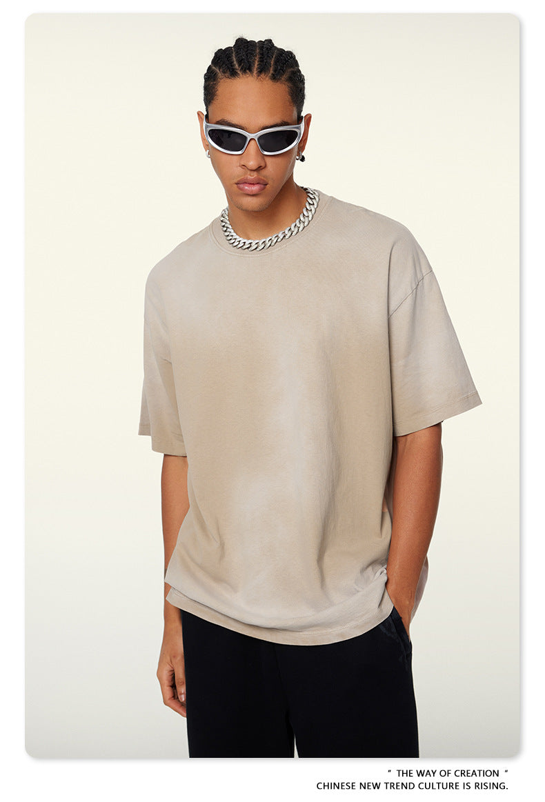 Washed Oversize Short-sleeve T-shirt WN6443