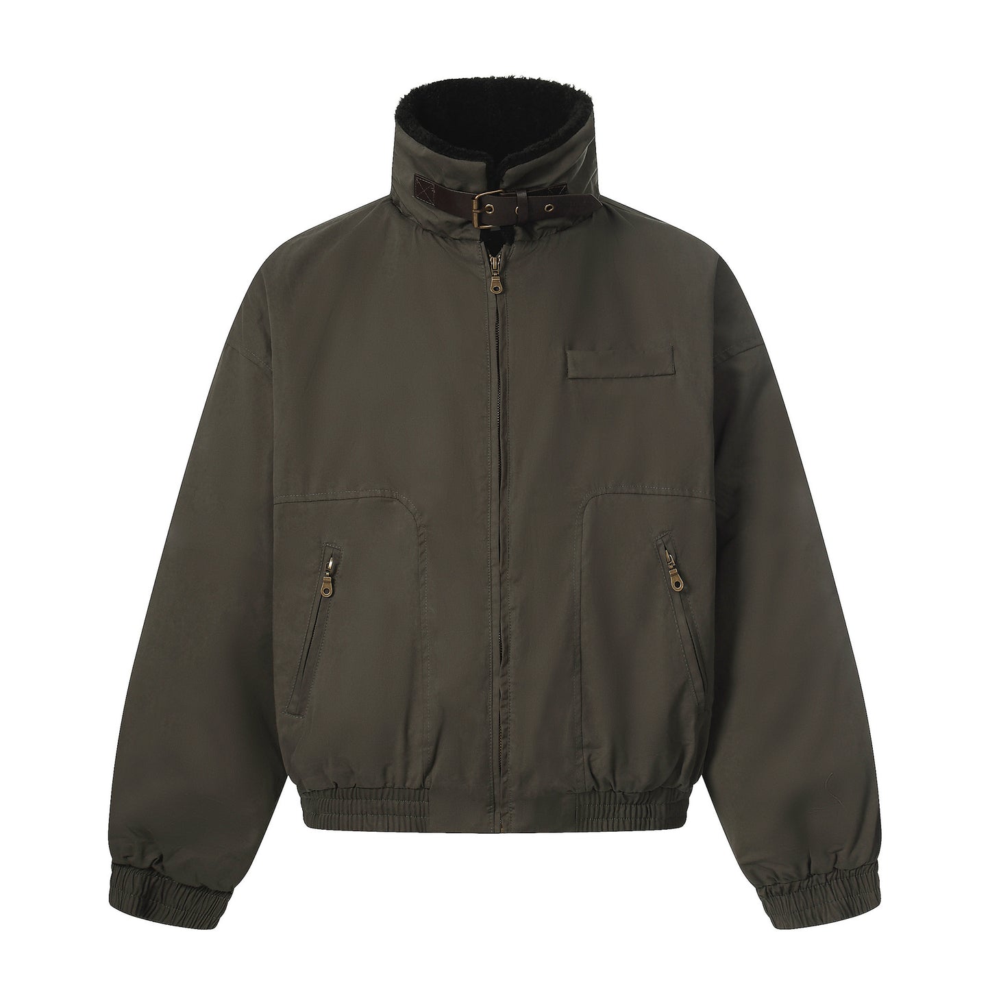 High-Neck Belted Jacket WN21857