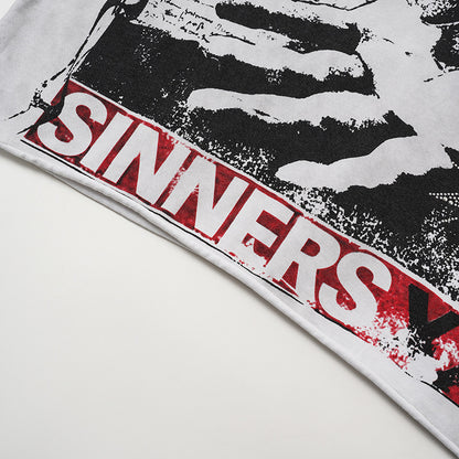 Washed Art Graphic Print Short Sleeve T-Shirt WN27822