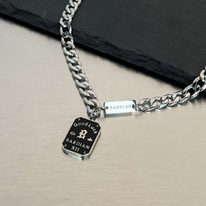 Nameplate Pendant Titanium Steel Necklace WN19263