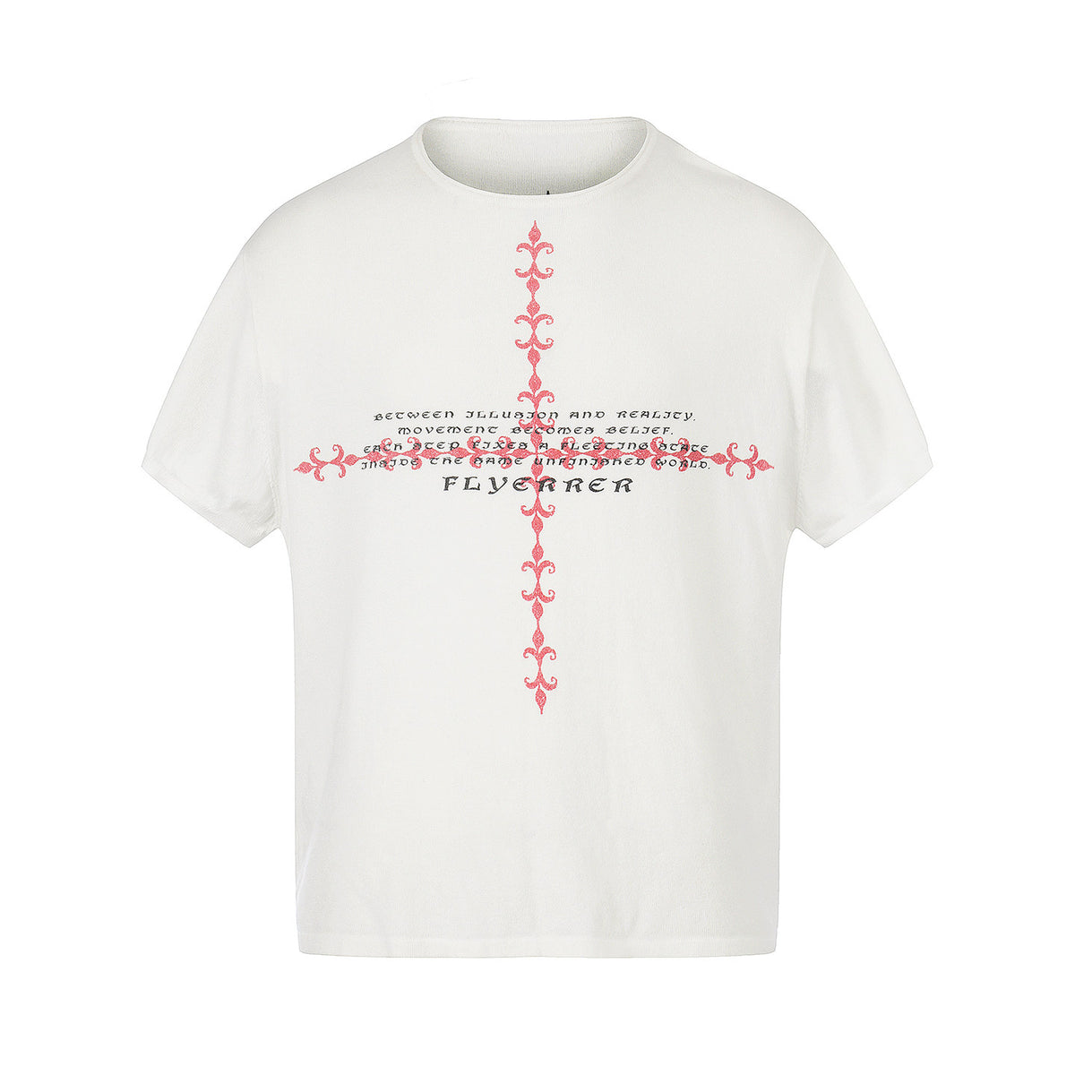 Cross Embroidery Washed Short Sleeve T-Shirt WN27445