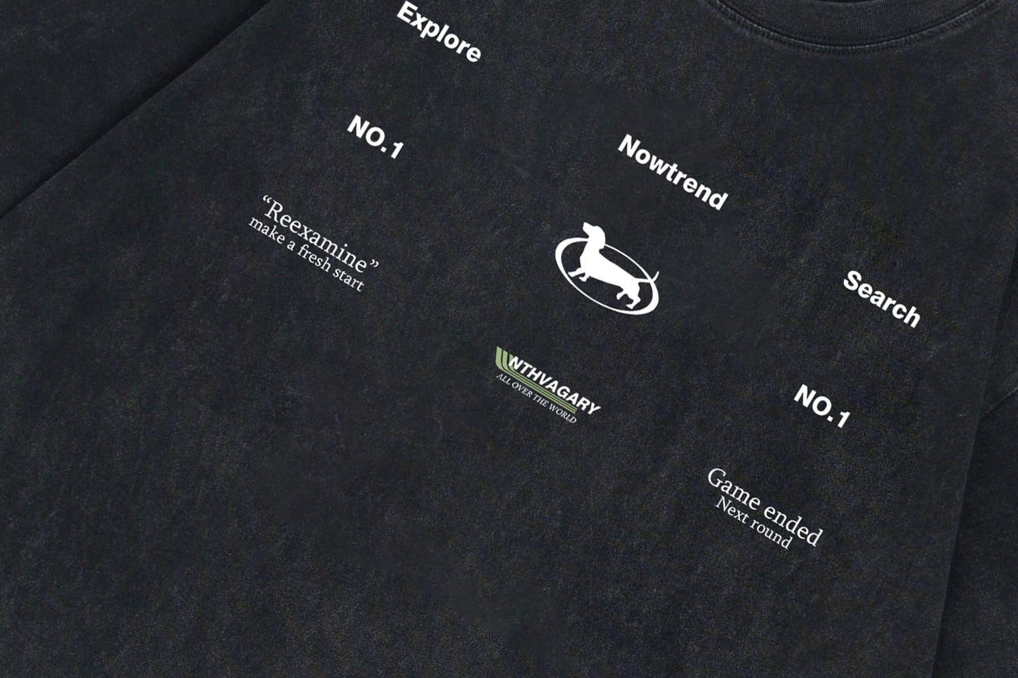 Washed Letter Short Sleeve T-Shirt WN14084