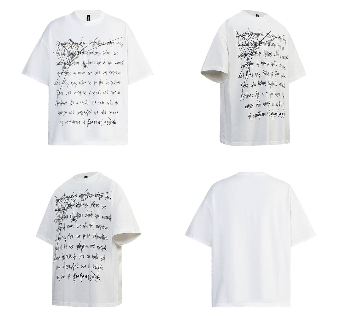 Heavyweight Letter Print Oversize Short Sleeve T-Shirt WN26345