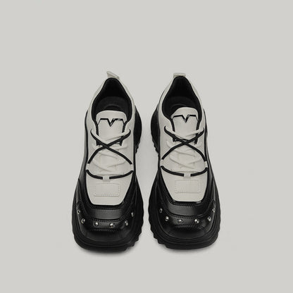 Rivet Non-Slip PU Leather Lace-Up Shoes WN23532
