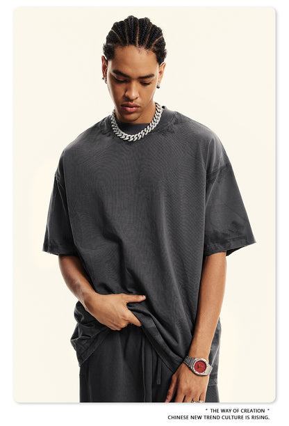 Washed Damage Oversize Heavyweight Short Sleeve T-Shirt WN6072