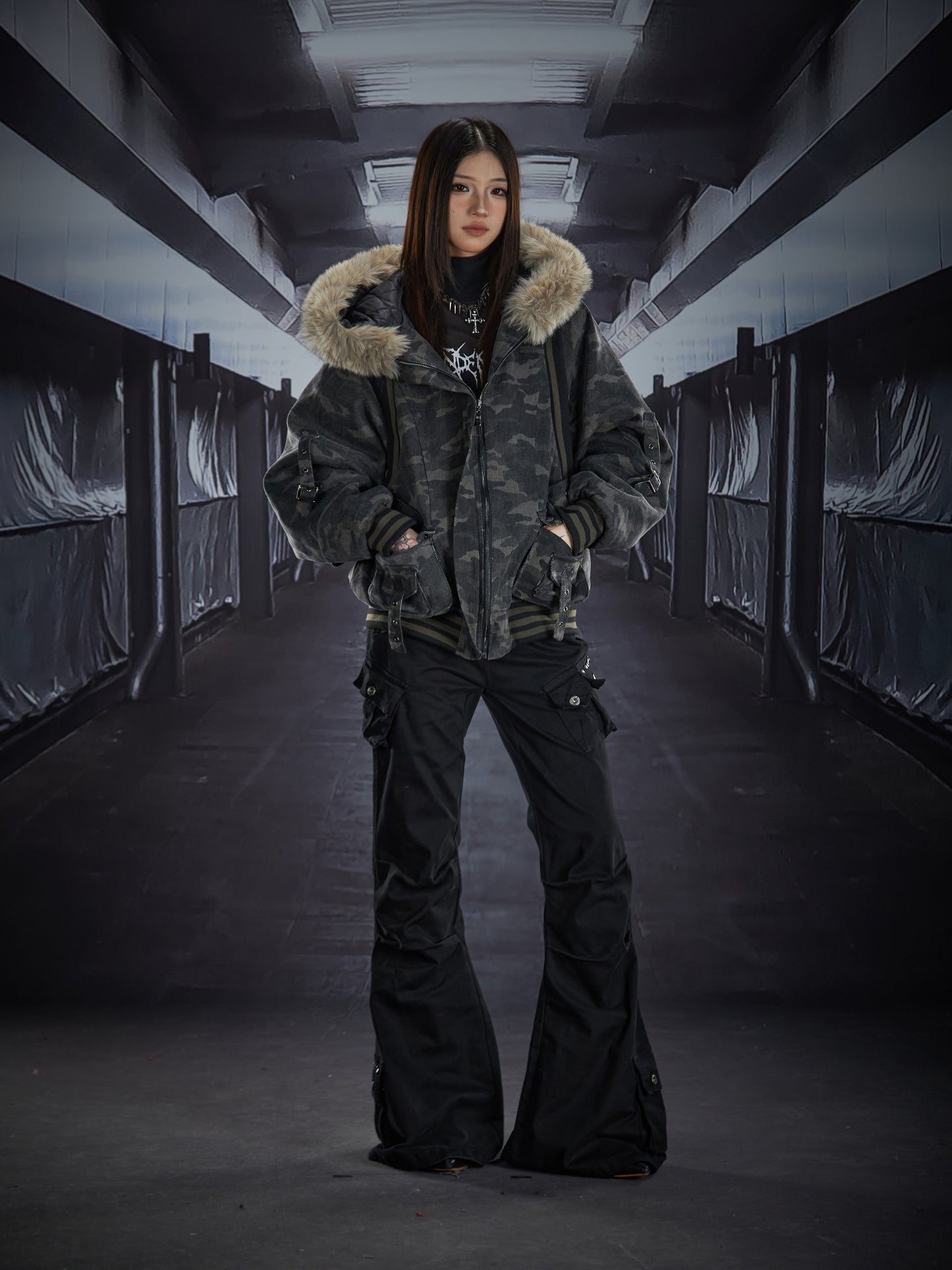 Flare Multi Pocket Cargo Pants WN22803