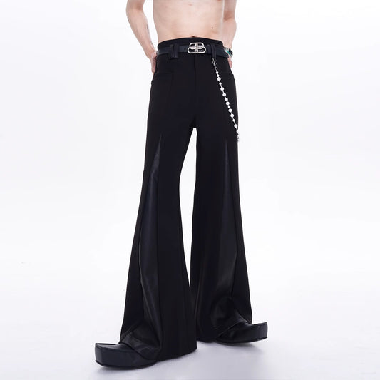 PU Leather Mis Flare Trousers WN6898