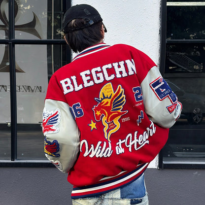 Heavyweight Embroidery Baseball Jacket WN23014