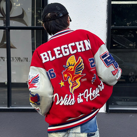 Heavyweight Embroidery Baseball Jacket WN23014