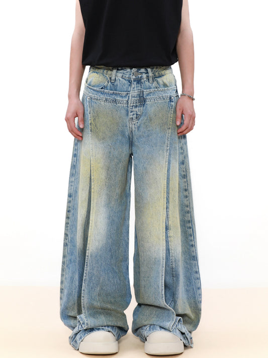 Wide Leg Pleats Jenim Jeans WN8333