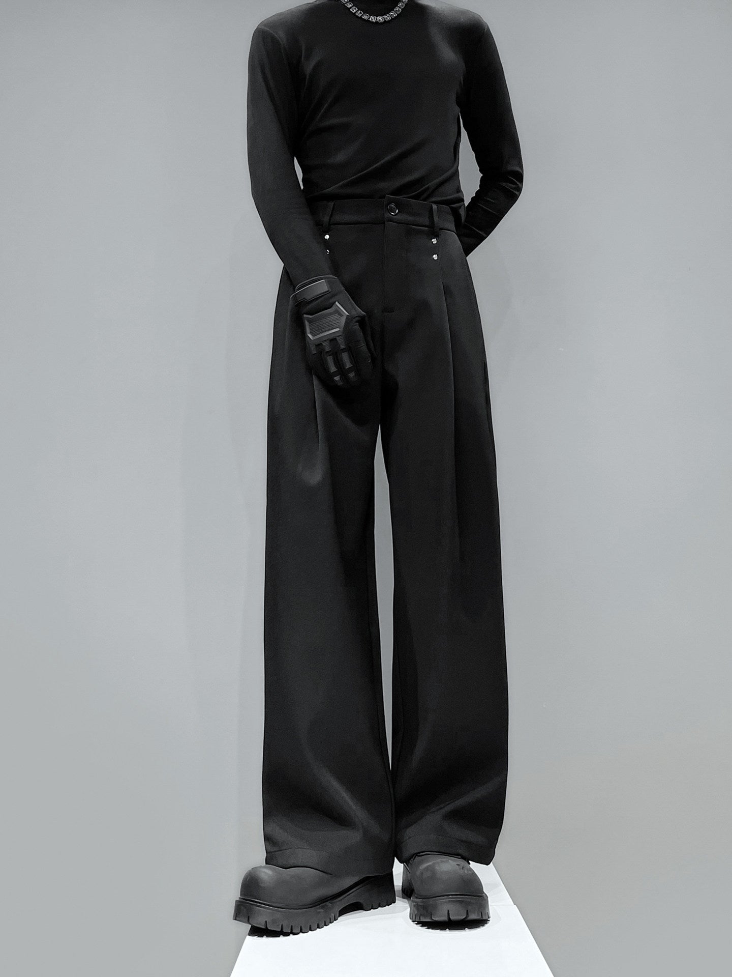 パンツ NOAH bottom Pleats Studs Straight Trousers WN23862 – WONDER NOAH