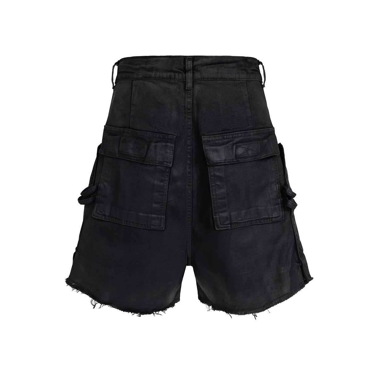 Washed Coating Cargo Pocket Denim Half Pants WN25714