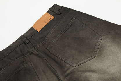 Dirty Washed Curved Denim Jeans WN25997