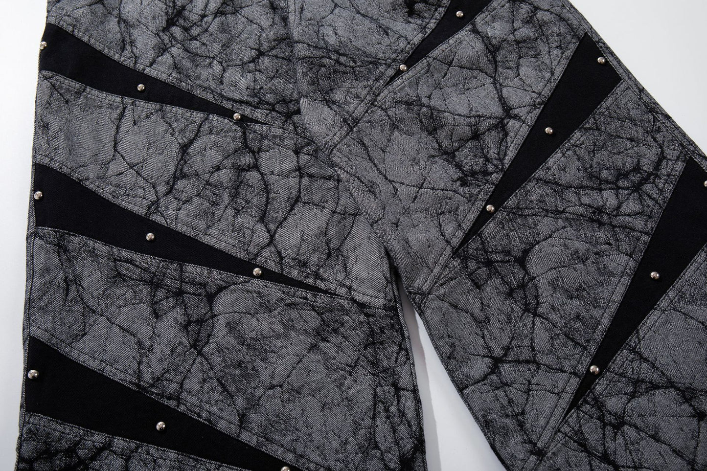 Deconstructed Irregular Wide Leg Denim Jeans WN23051