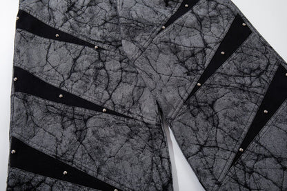 Deconstructed Irregular Wide Leg Denim Jeans WN23051