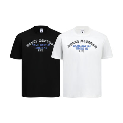 Gothic Letter Print Short Sleeve T-Shirt WN25962