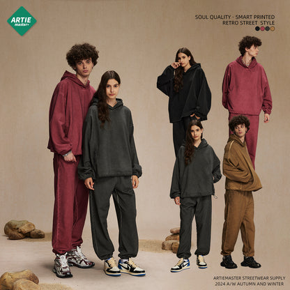 Oversize Drawstring Washed Hoodie WN9976