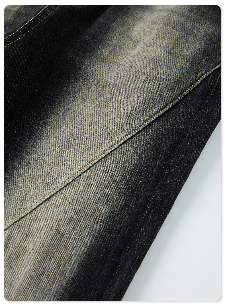 Washed Damage Flare Denim Jeans WN6415