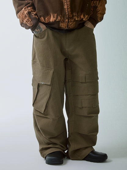 Multi-Pocket Straight Cargo Pants WN12263