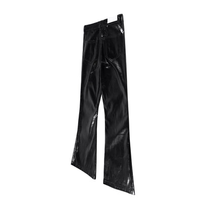 Coated Glossy Flare Denim Jeans WN11356