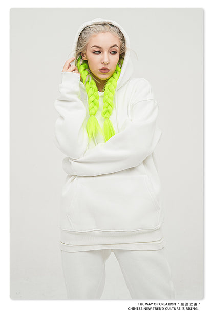 Fleece Lining Oversize Hoodie & Fleece Lining Sweatpants Setup WN9931-K2