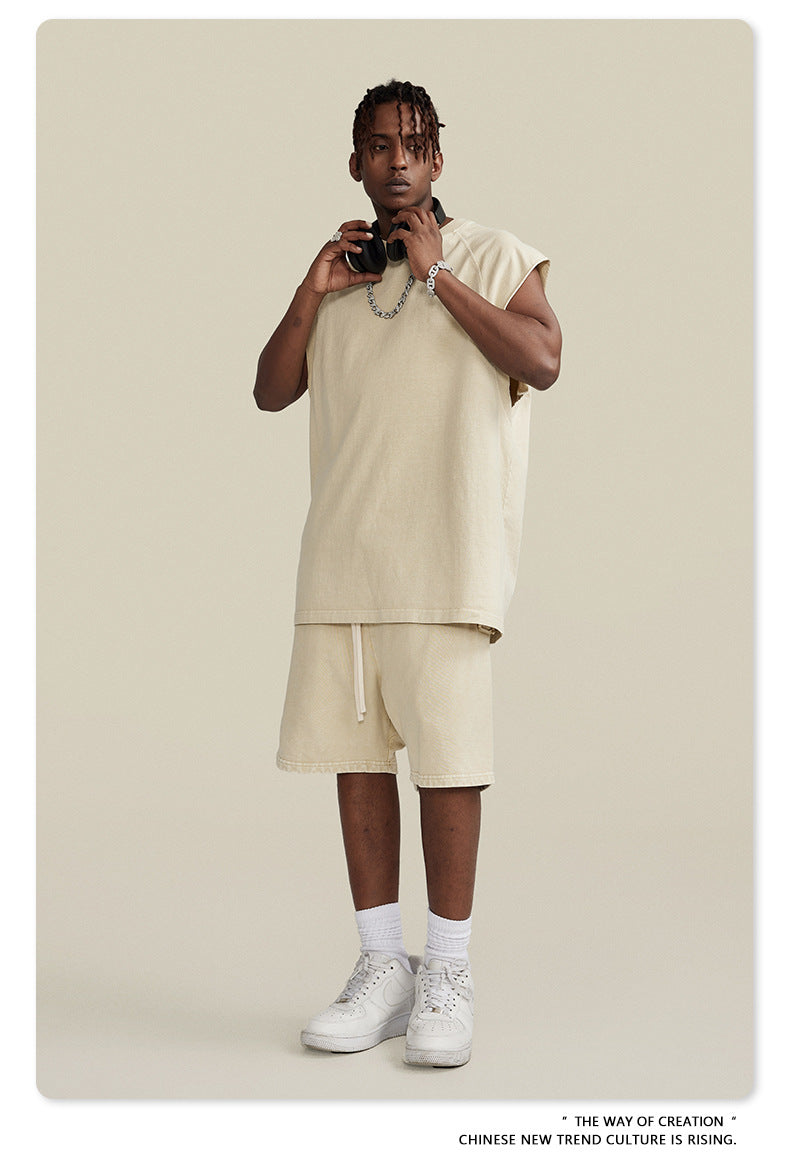 Washed Oversize Tank Top T-shirt WN6447