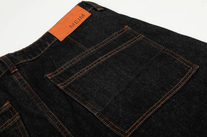 Raw Deconstruction Curved Denim Jeans WN25992