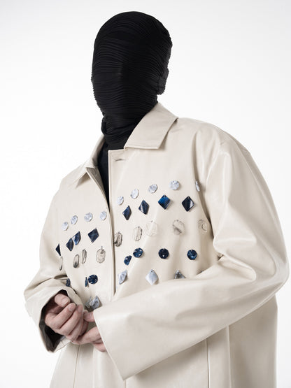 Gem Studs Design Pocket Tailored Jacket WN23627