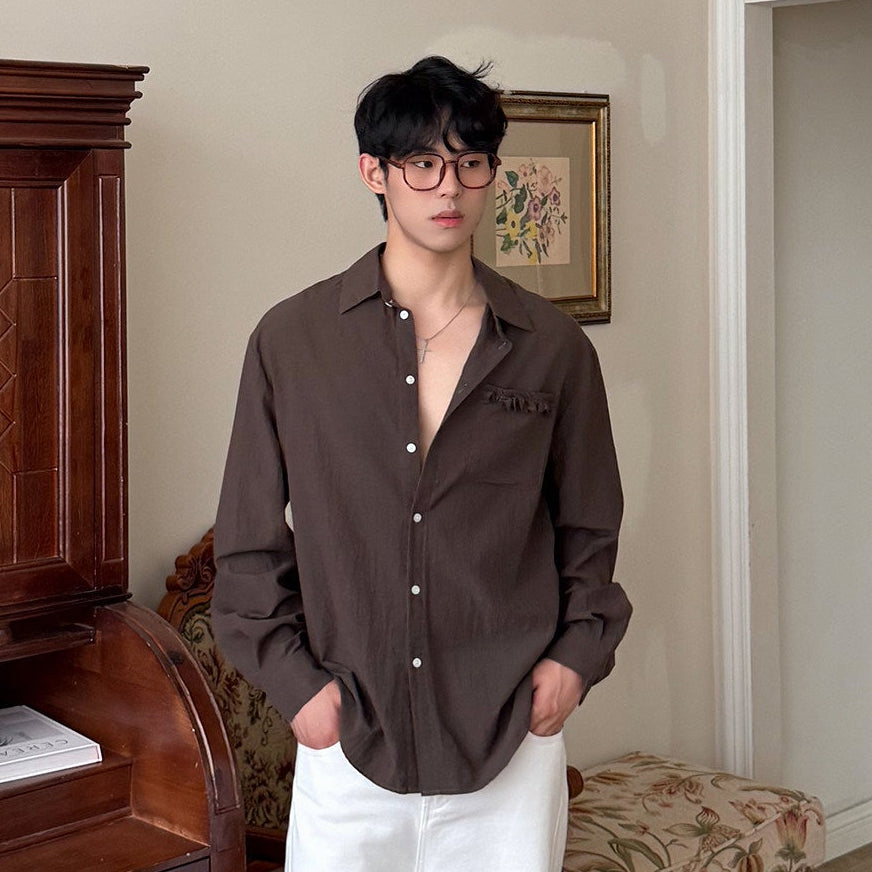 Wrinkle Pocket Long Sleeve Shirt WN25003