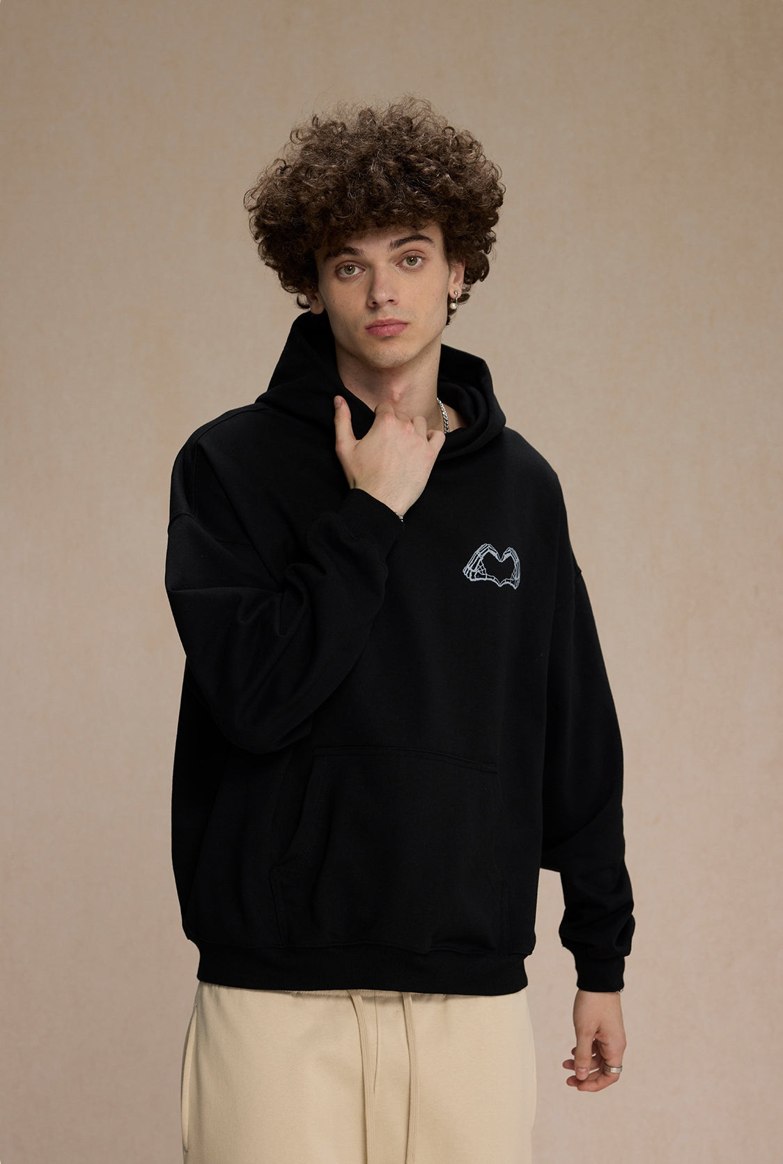 Print Oversize Pullover Hoodie WN9993