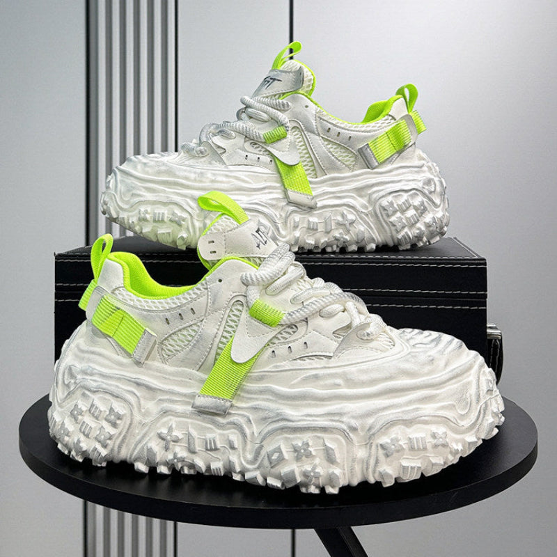 Metallic Strap Platform Chunky Sole Sneakers WN24683